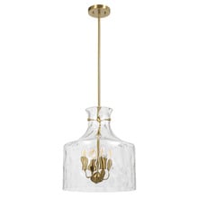 Coronado Dimpled Glass Bell Jar 4 Light Pendant
